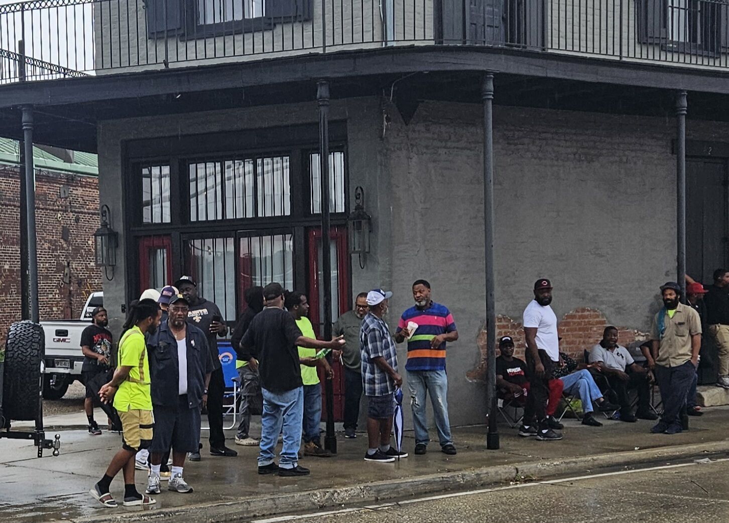 A group of independent truckers gathered at Port NOLA